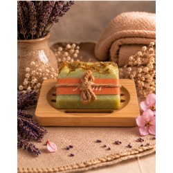 Porte-savon en bambou rectangle